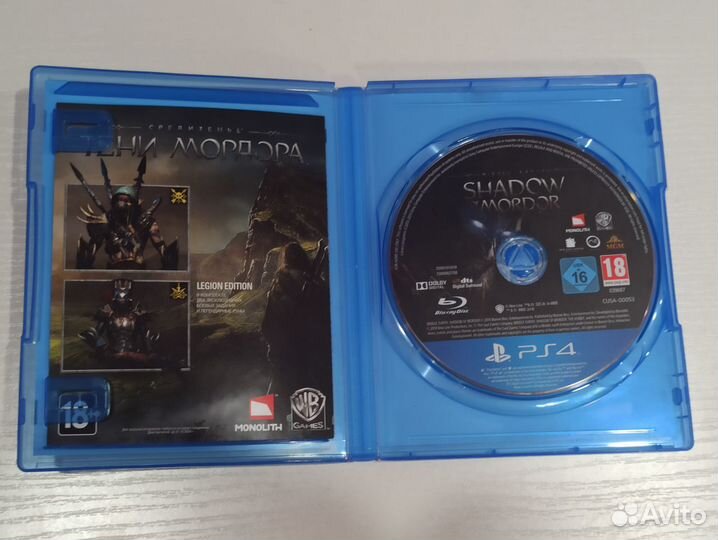 The Middle Earth Shadow of Mordor для Sony Ps4