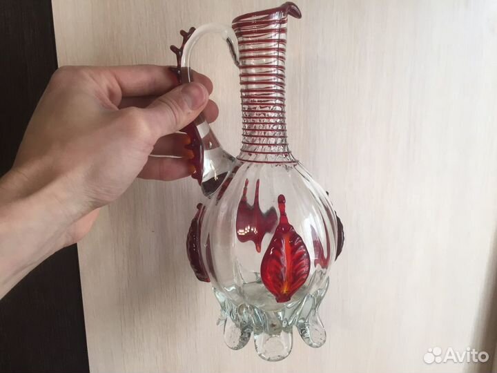 Графин богемия кувшин цветное стекло коллекция