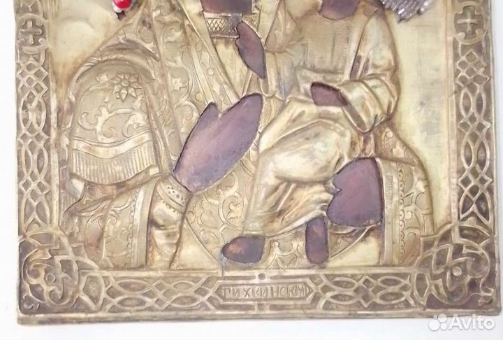 Икона старинная.Тихвинская Божья матерь