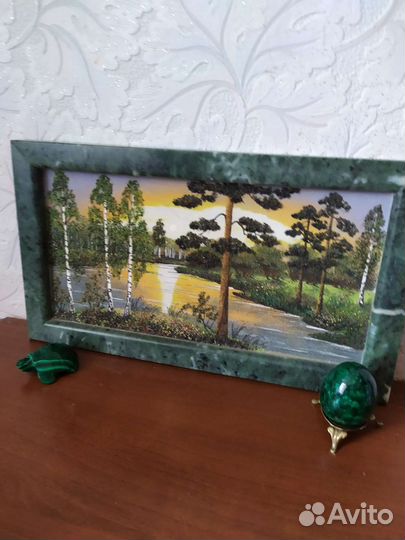 Панно из поделочных камней начало 90г