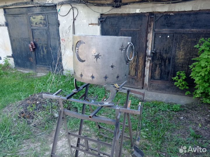 Костровая чаша с грилем, очаг