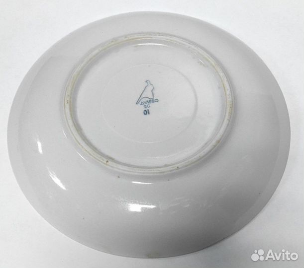 Чайная пара Клеймо Дулево чашечка Блюдце Фарфор