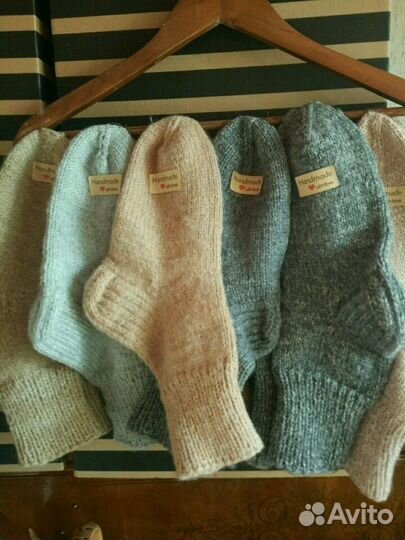 Носки ручной работы, тёплые размеры от 35 до45 46