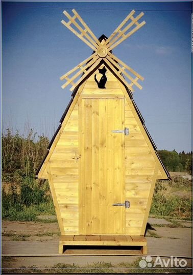Дачный туалет деревянный с установкой ддв 178
