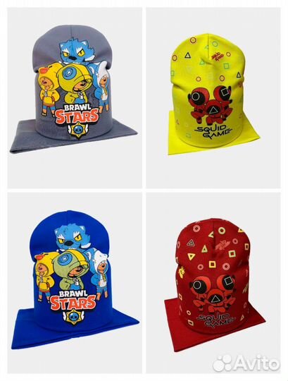 Детская шапка со снудом для мальчика на весну