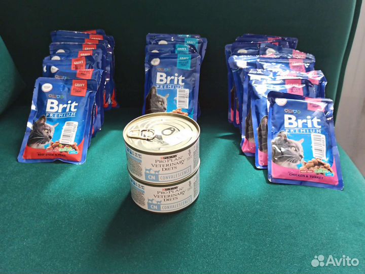 Корм для кошек brit и pro plan diets