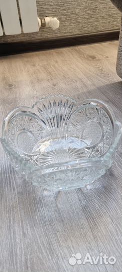 Хрустальная ваза и конфетница
