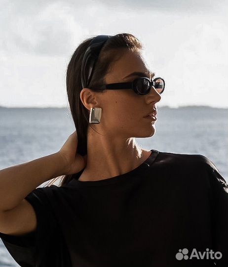 Серьги квадраты стиль Zara
