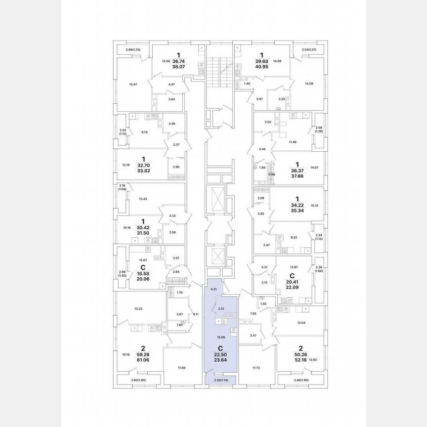 Квартира-студия, 23,6 м², 7/12 эт.
