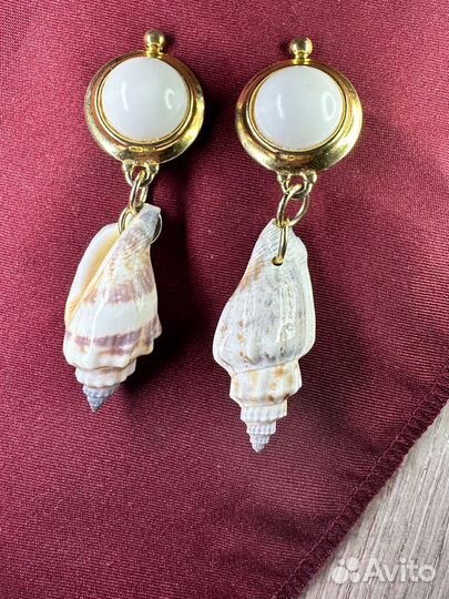 Винтажны клипсы с ракушками