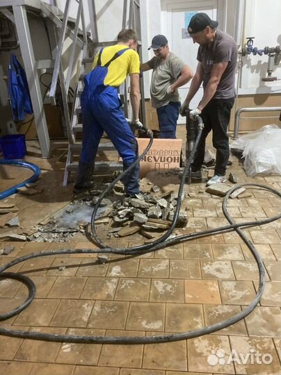 Аренда компрессора с отбойными молотками. Продувка