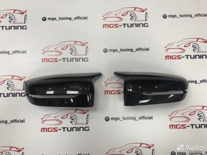 Крышки на зеркала в стиле M5 на BMW G30 Карбон