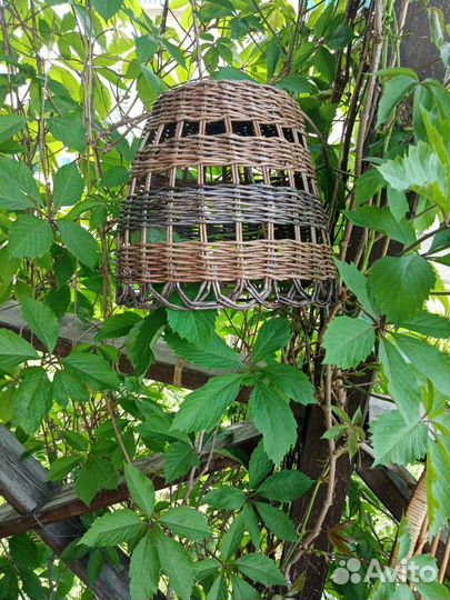 Абажур плетёный