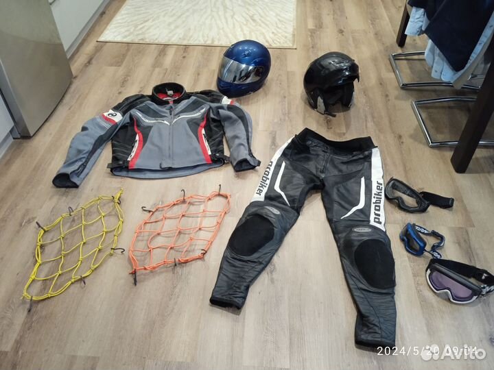 Мото штаны кожаные