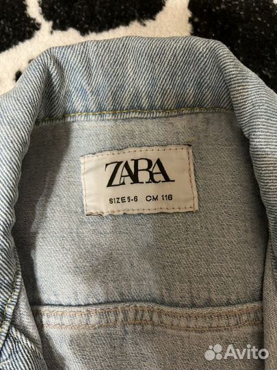 Джинсовая куртка zara детская