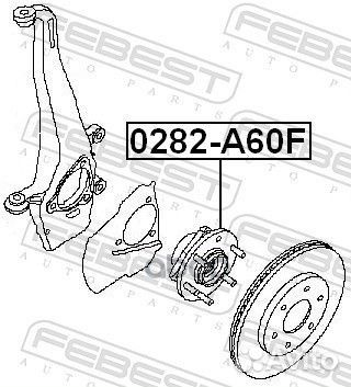 Ступица передняя 0282A60F Febest