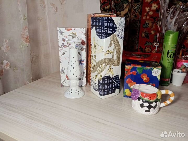 Чайнички, вазы,соусник, подсвечник