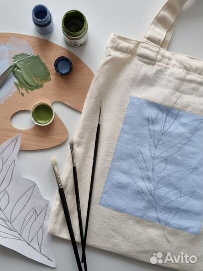 Сумка шоппер, ручная роспись на заказ