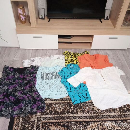 Женские вещи пакетом, блузки майки 50-54