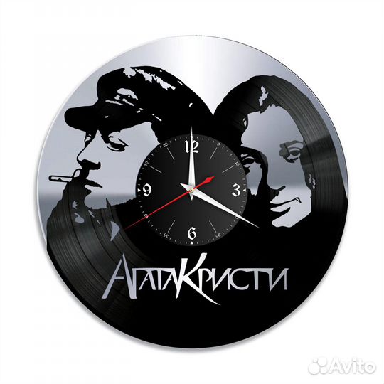 Часы настенные группа Агата Кристи из винила, №1