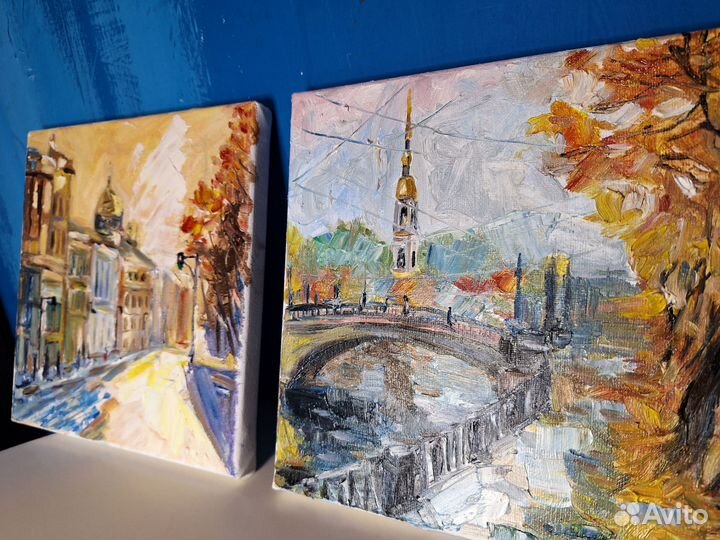 Две Картины маслом Санкт Петербурга