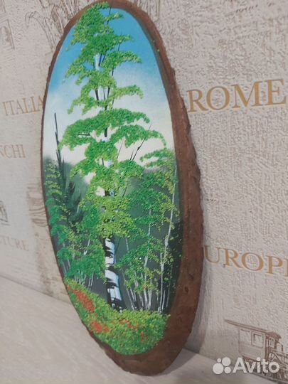 Картина панно из дерева