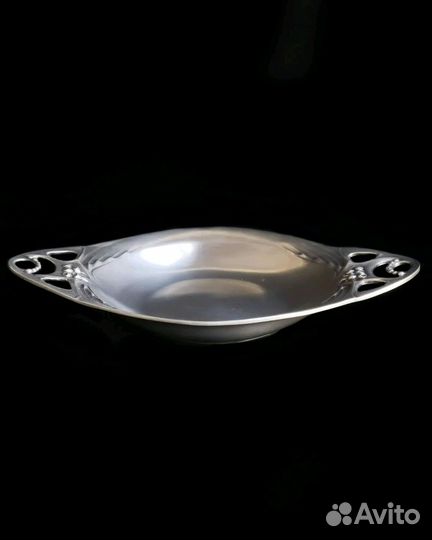 Ар-нуво. Оловянная вазочка конфетницы, орешницы