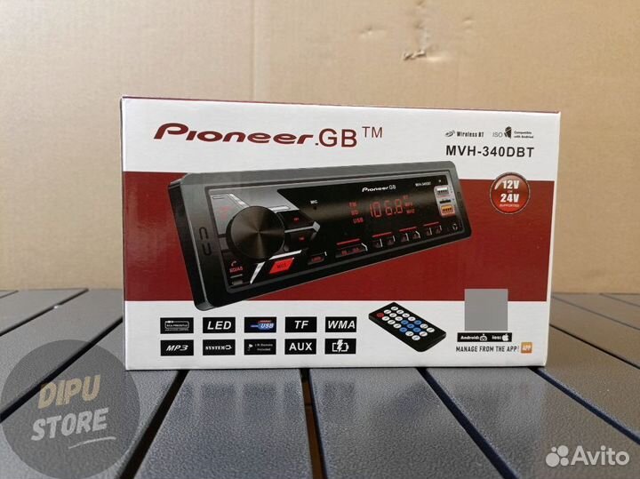 Автомобильная магнитола Pioneer с bluetooth