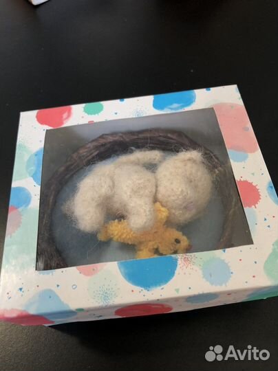 Вязаная игрушка котик