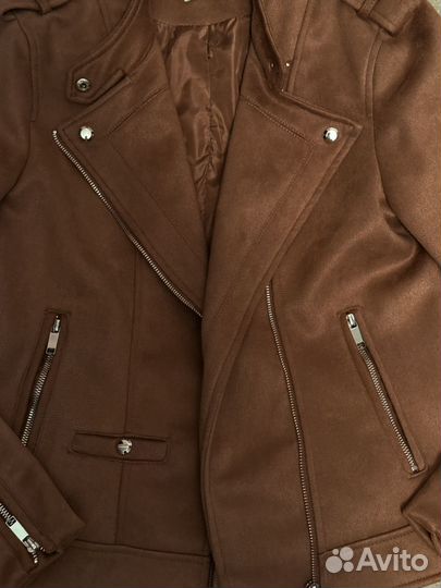 Куртка косуха Piazza Italia (коричневая M)