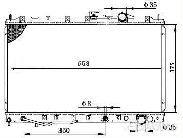 Радиатор охлаждения tomsun MI-210A/2R АКПП Mitsubi