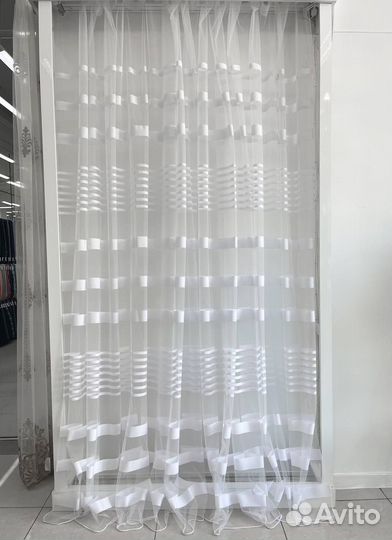 Тюль с вышивкой