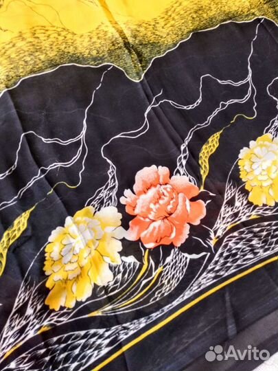 Шелк-шифон. Натуральный. Ткань ссср. Винтаж
