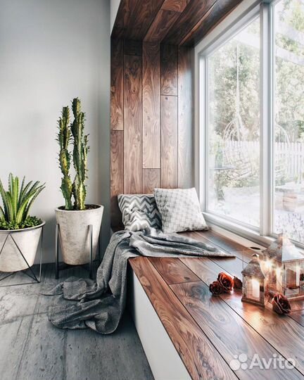 Деревянные подоконники на заказ