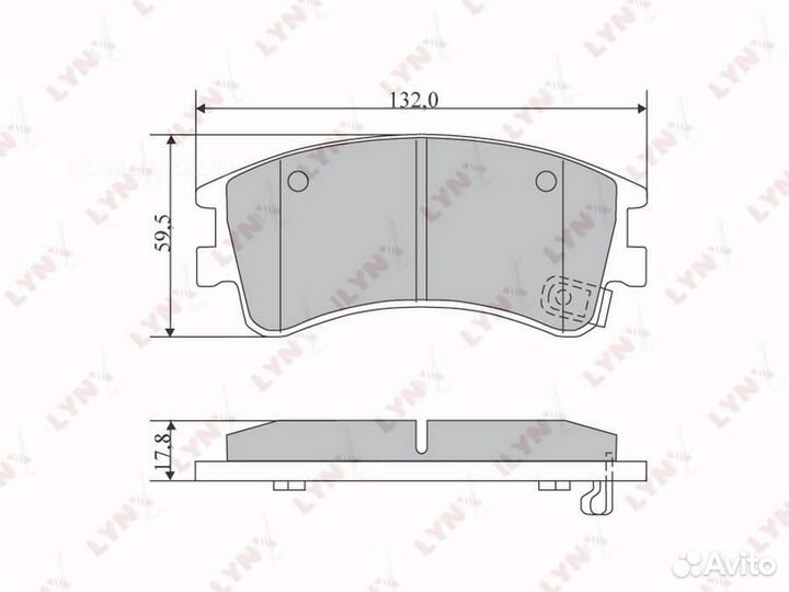 Lynxauto BD-5112 Колодки тормозные дисковые перед