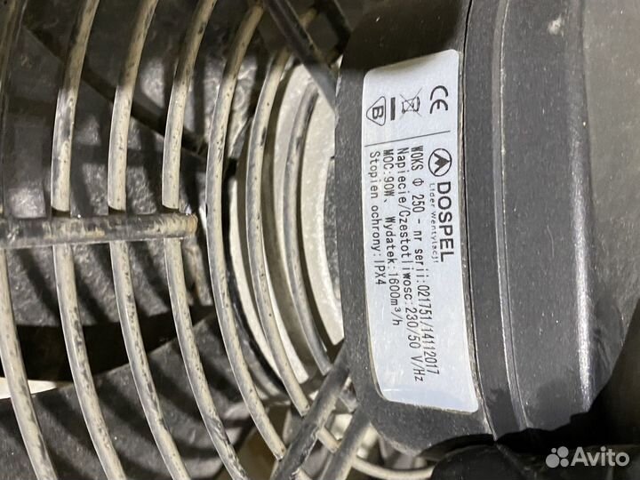 Промышленный осевой вентилятор Dospel