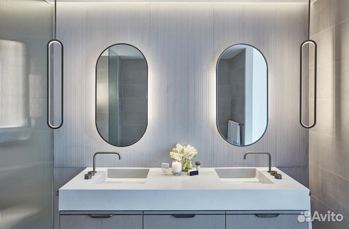 Зеркало капсула с окантовкой