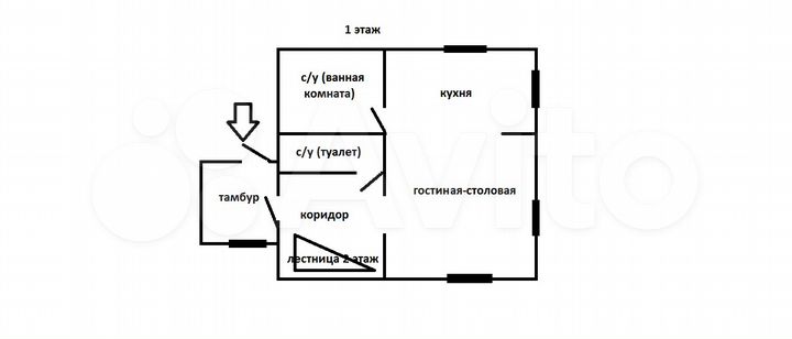 Дом 117 м² на участке 4,6 сот.
