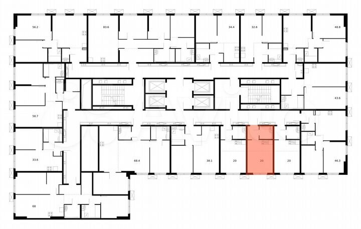 Квартира-студия, 20 м², 17/33 эт.
