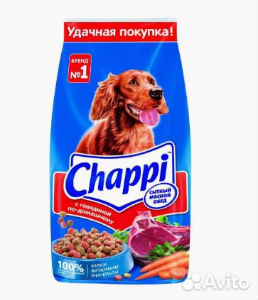 Сухой корм для собак Chappi мясной обед 15кг