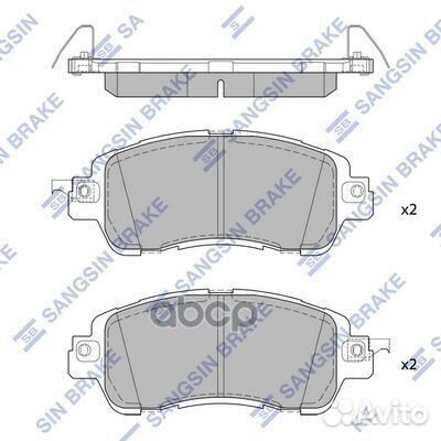 Колодки передние mazda 2 2014- SP1974 SP1974
