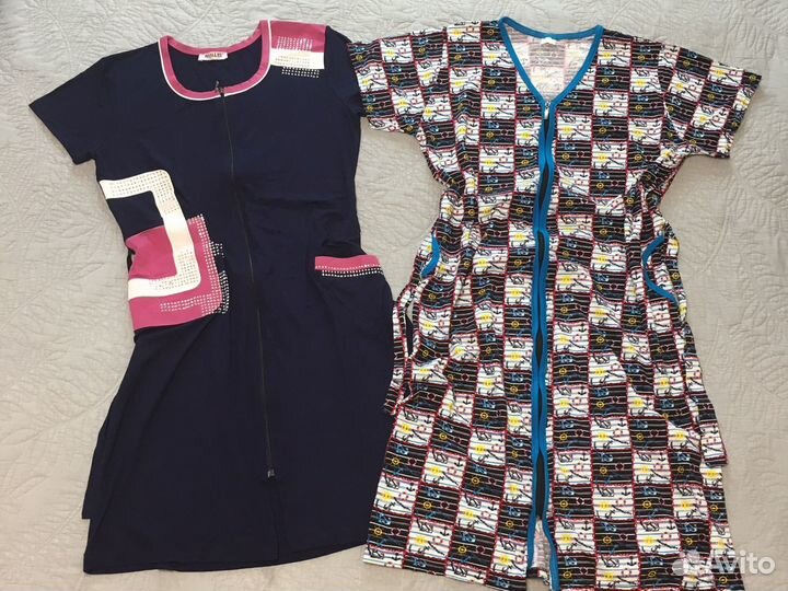 Новые халаты домашние хлопок, р.48-50