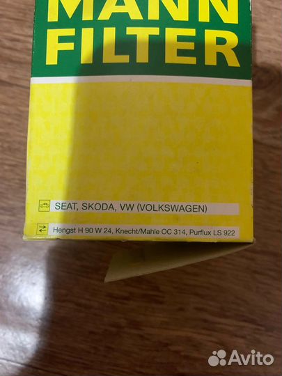 Маслянный фильтр Mann w 712/54