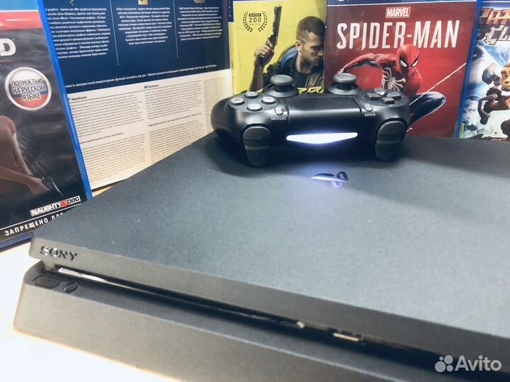 Sony PS4 slim 500gb гарантия 1 год + 296 игры