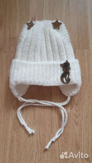 Зимняя шапка на девочку 50-52р