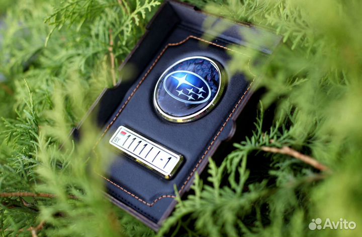 Обложка для автодокументов с лого и номером