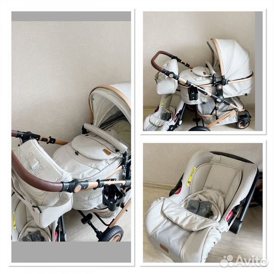 Коляска 3 в 1 новая luxmom 518