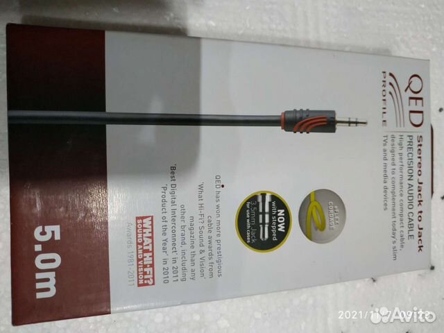 Кабель аудио 1xMini Jack - 1xMini jack qed Profile