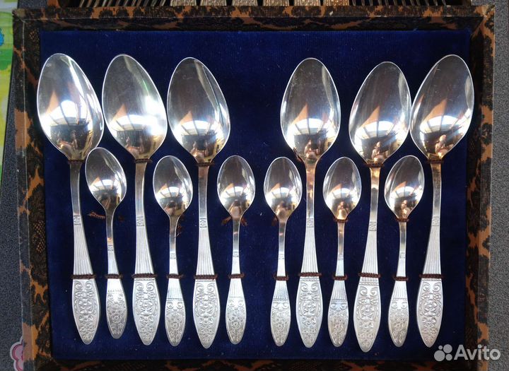 Набор столовых приборов 24шт в короб мельхиор СССР