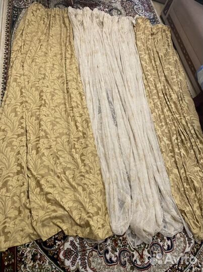 Комплект шторы и тюль бу